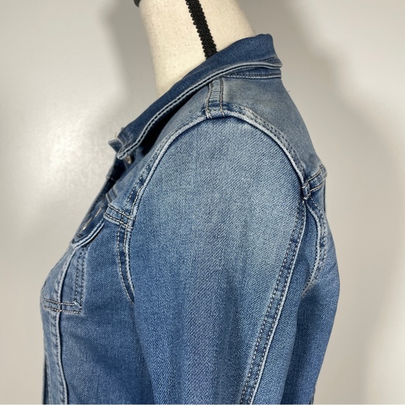 Eight Two Blue White Wash Collared Long Sleeve Denim Jacket SP - Picture 11 of 11